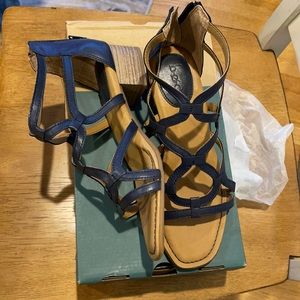 BOC Navy pecan sandals 8 wide